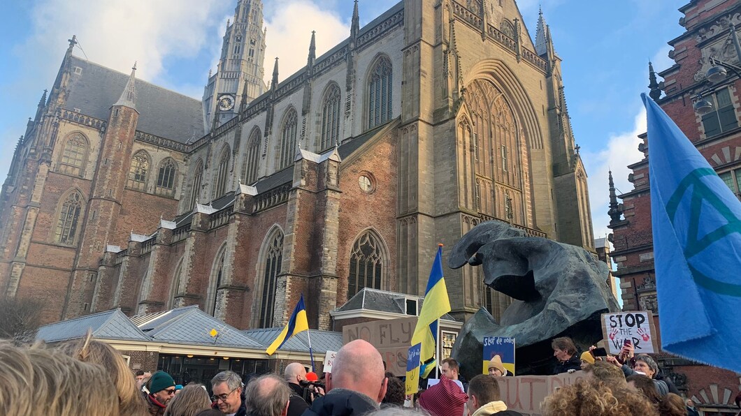 OekraÏne Demonstratie Grote Markt in Haarlem
