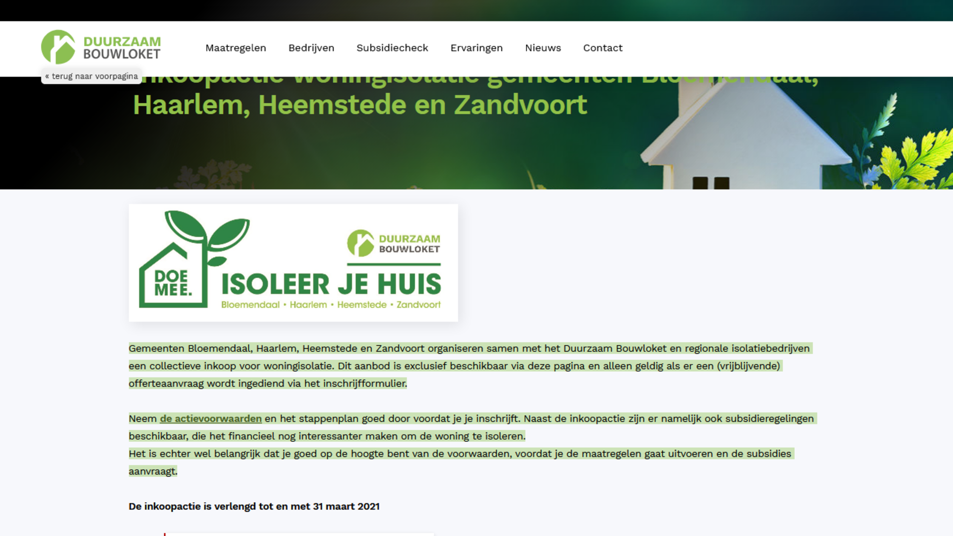 Woningisolatie-actie