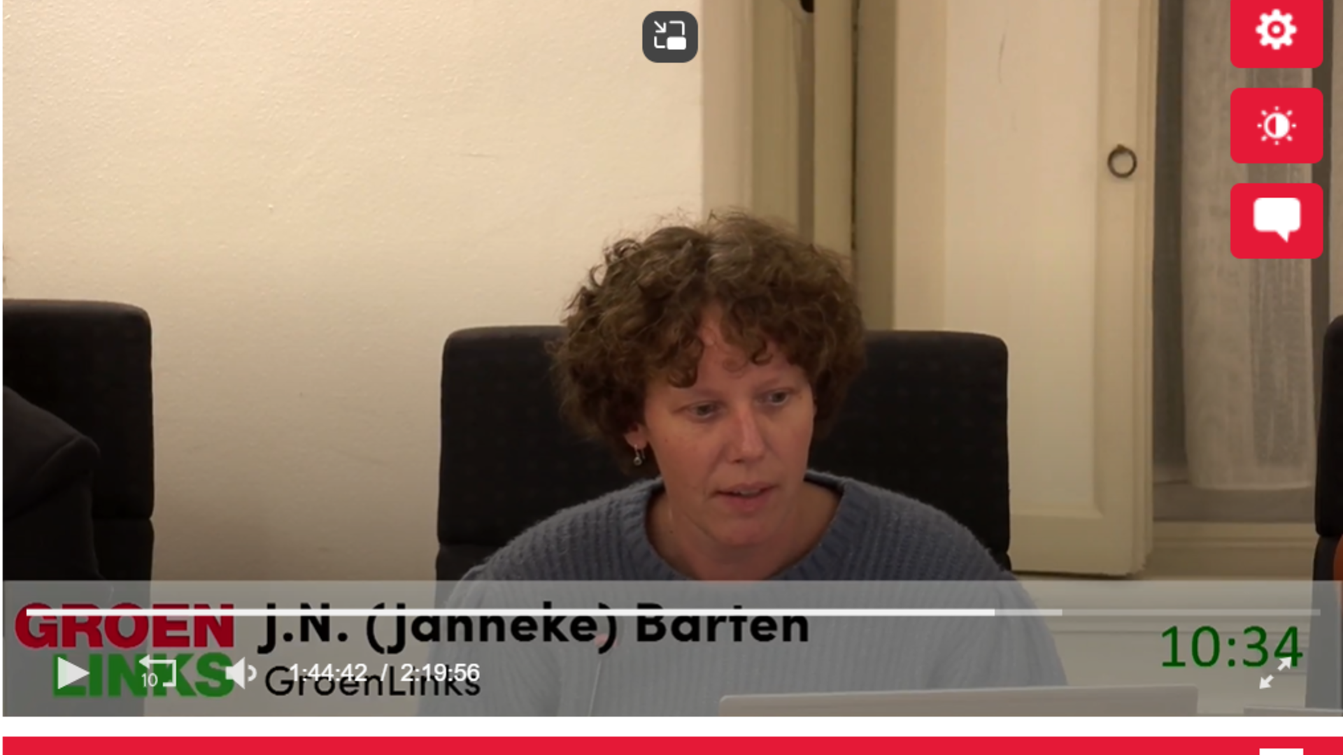 Woordvoerder Janneke Barten