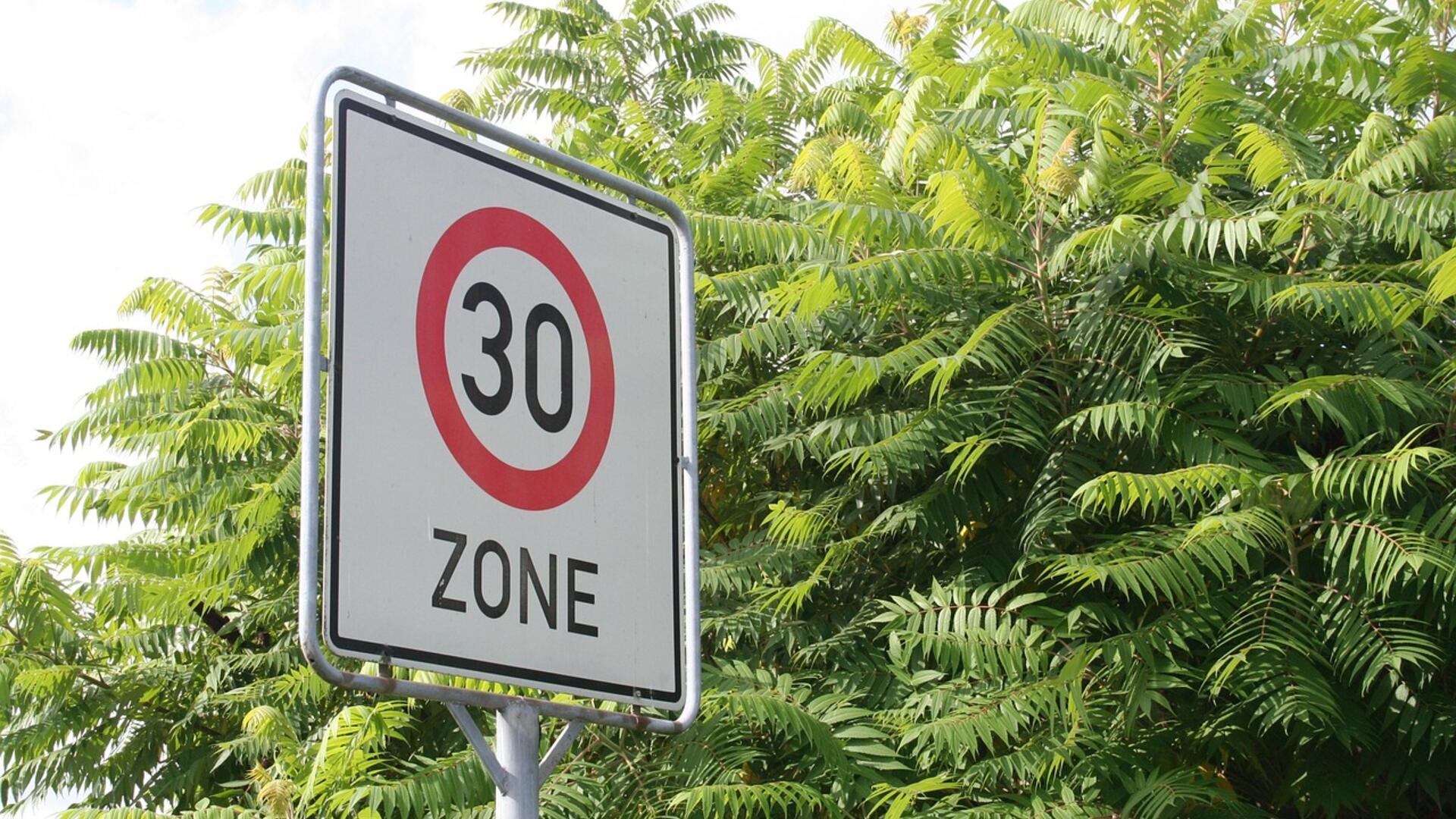 30 km zone verkeersbord