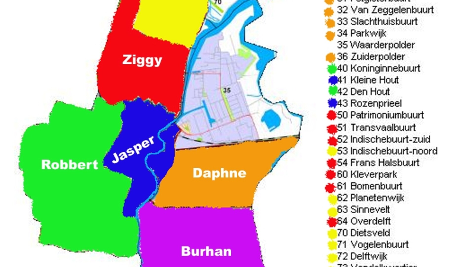Verdeling buurten en wijken fracte